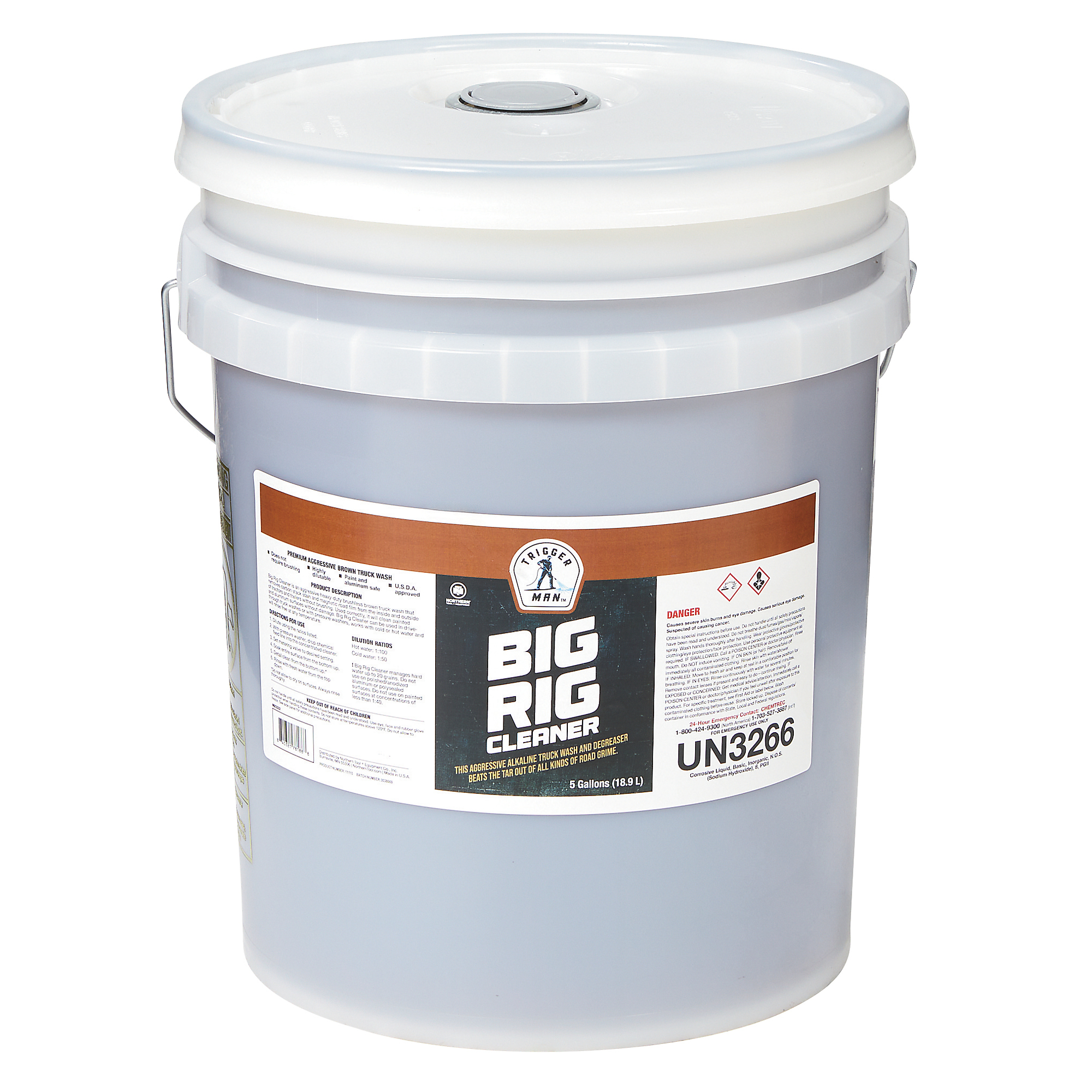 Trigger Man Big Rig Cleaner, Pressure Washer Chemical, 5 Gallons